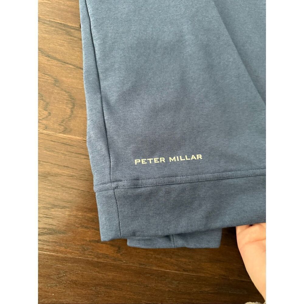 Peter Millar Navy and Light Blue 1/4 Zip Pullover XXL Branded - Picture 8 of 9